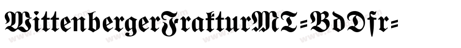 WittenbergerFrakturMT-BdDfr字体转换