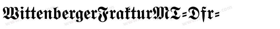 WittenbergerFrakturMT-Dfr字体转换