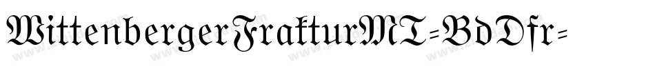 WittenbergerFrakturMT-BdDfr字体转换