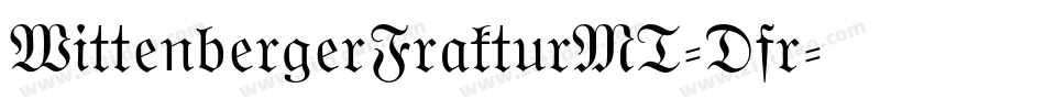 WittenbergerFrakturMT-Dfr字体转换