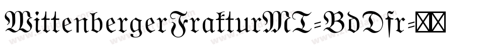 WittenbergerFrakturMT-BdDfr字体转换