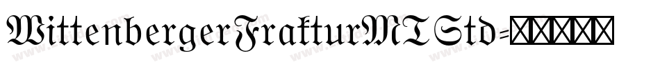WittenbergerFrakturMTStd字体转换