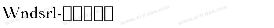 Wndsrl字体转换