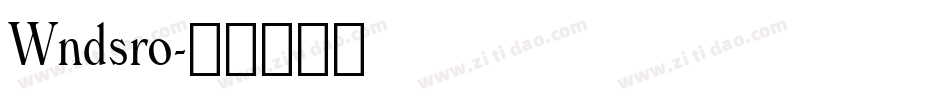 Wndsro字体转换