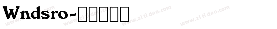 Wndsro字体转换
