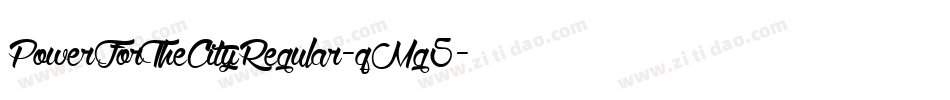 PowerForTheCityRegular-qMg5字体转换