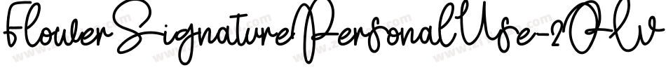 FlowerSignaturePersonalUse-2OWaX字体转换