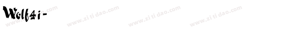Wolf4i字体转换