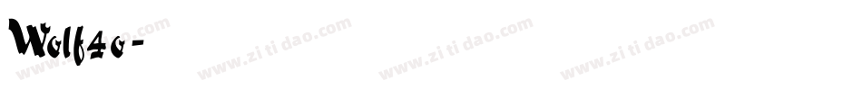 Wolf4o字体转换