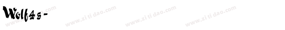 Wolf4s字体转换