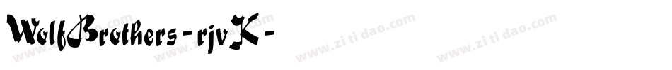 WolfBrothers-rjvK字体转换