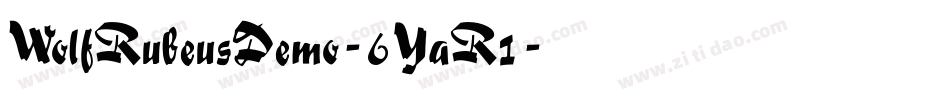 WolfRubeusDemo-6YaR1字体转换