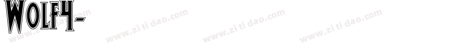 Wolf4字体转换