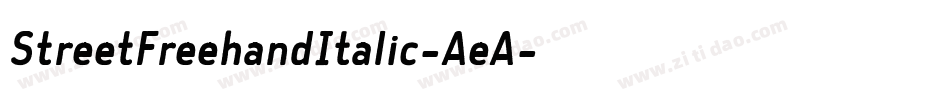 StreetFreehandItalic-AeA字体转换