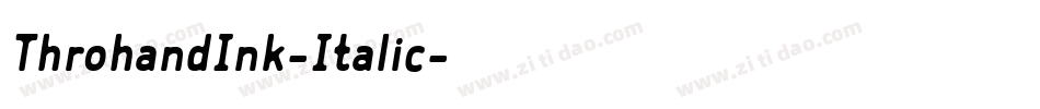 ThrohandInk-Italic字体转换