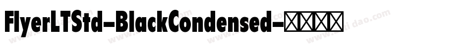 FlyerLTStd-BlackCondensed字体转换