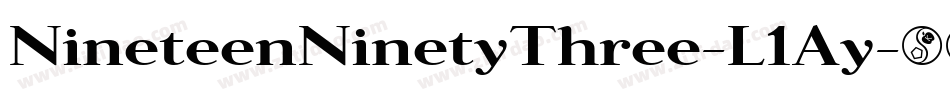 NineteenNinetyThree-L1Ay字体转换