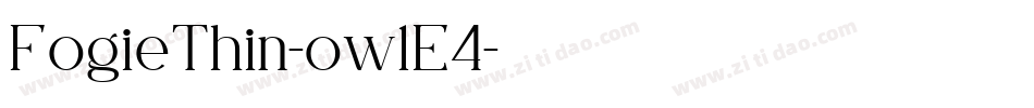 FogieThin-ow1E4字体转换