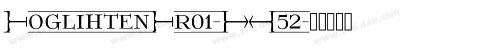 FoglihtenFr01-XW52字体转换