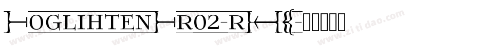 FoglihtenFr02-rDWK字体转换