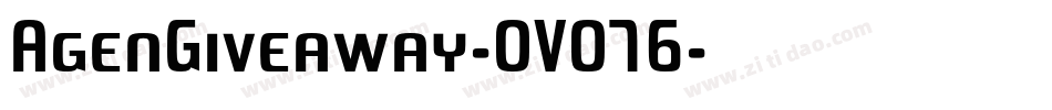 AgenGiveaway-OVO76字体转换