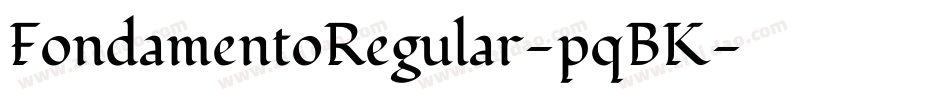 FondamentoRegular-pqBK字体转换