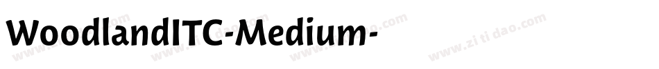 WoodlandITC-Medium字体转换