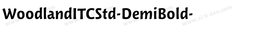 WoodlandITCStd-DemiBold字体转换