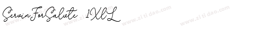 ServinForSalute-1XlL字体转换