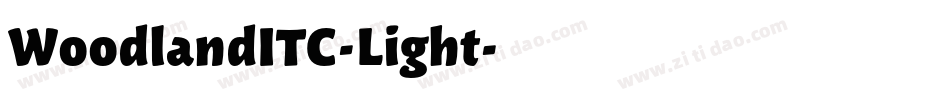WoodlandITC-Light字体转换