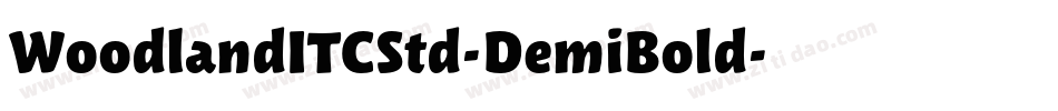 WoodlandITCStd-DemiBold字体转换