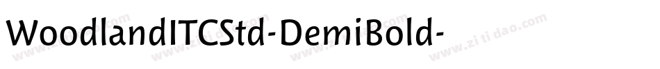 WoodlandITCStd-DemiBold字体转换