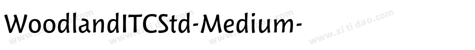 WoodlandITCStd-Medium字体转换