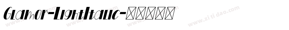Glamor-LightItalic字体转换
