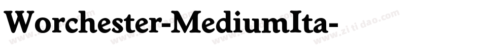 Worchester-MediumIta字体转换