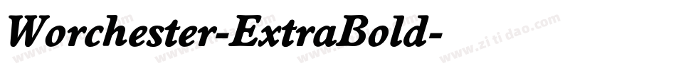 Worchester-ExtraBold字体转换