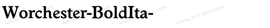 Worchester-BoldIta字体转换
