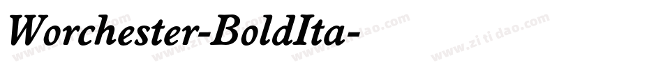 Worchester-BoldIta字体转换