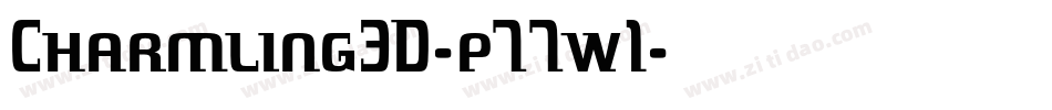 Charmling3D-p77w1字体转换