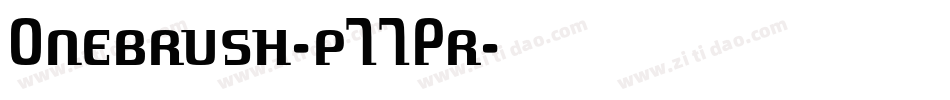 Onebrush-p77Pr字体转换
