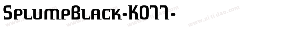 SplumpBlack-KO77字体转换