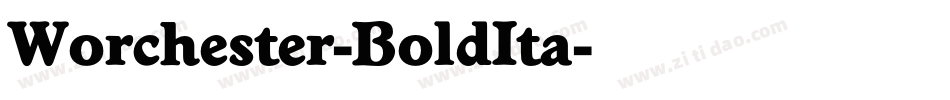 Worchester-BoldIta字体转换