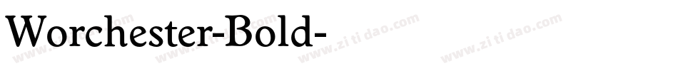 Worchester-Bold字体转换
