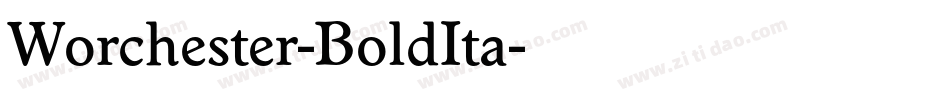 Worchester-BoldIta字体转换