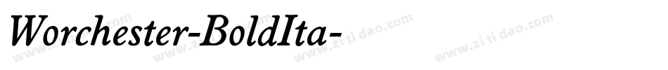 Worchester-BoldIta字体转换