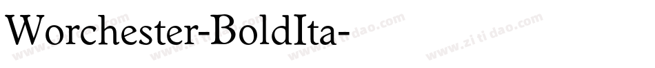 Worchester-BoldIta字体转换