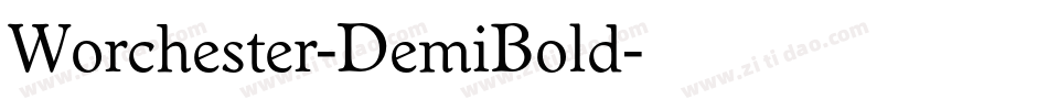 Worchester-DemiBold字体转换