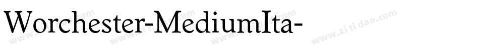 Worchester-MediumIta字体转换