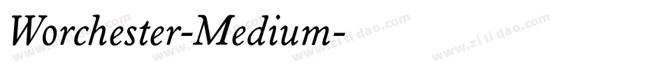 Worchester-Medium字体转换