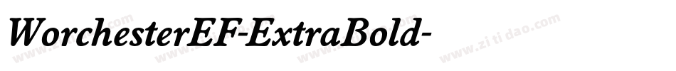 WorchesterEF-ExtraBold字体转换